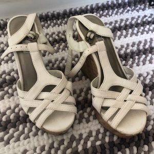 White Strapy Brash Wedges